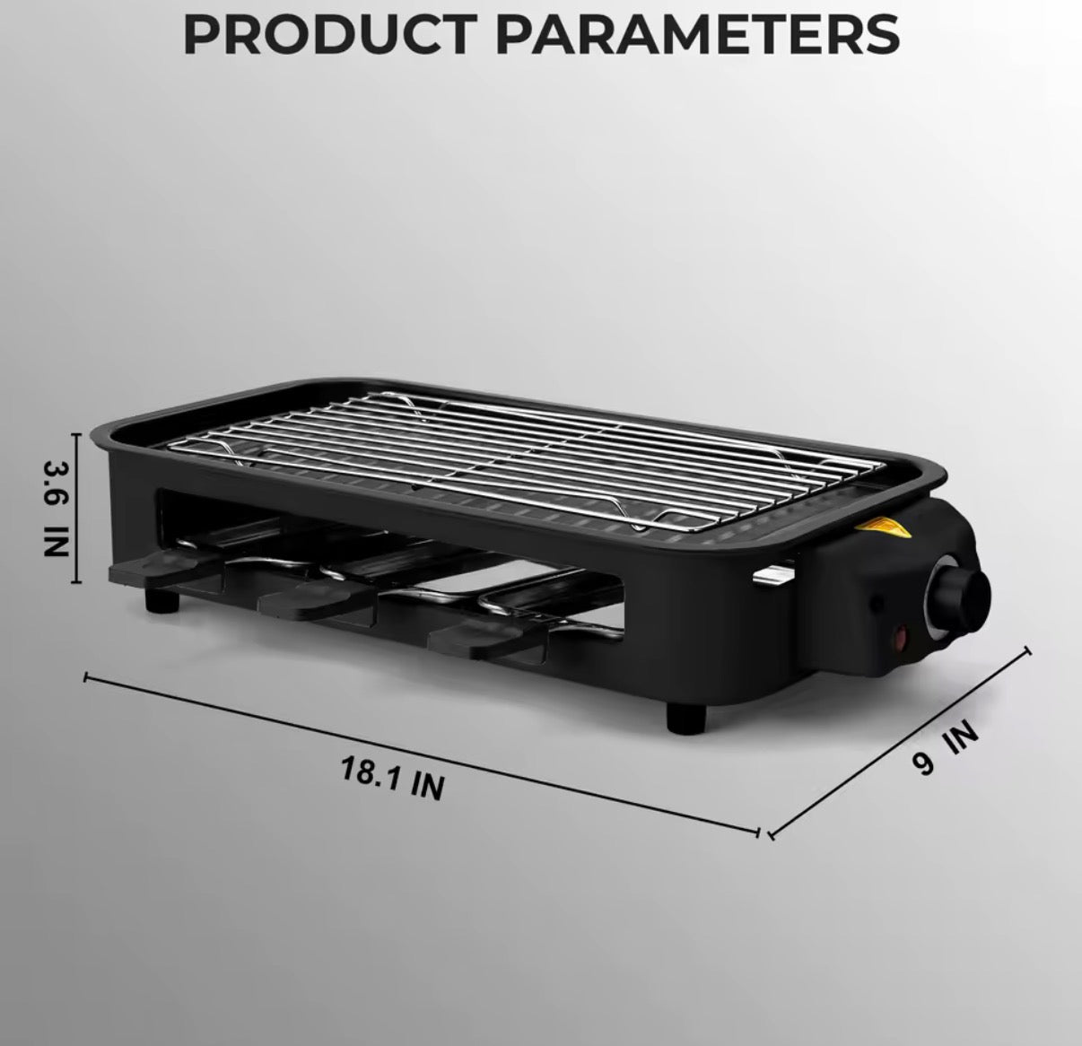1500W Indoor Electric Smokeless BBQ Grill with Non-Stick Coating Stainless Steel Grilling Universal Griddle for Home Korean BBQ Multi-Function Cooking